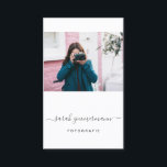 Fotografie Visitenkarte mit Foto - Vorlage<br><div class="desc">Passe diese Fotografie Visitenkarte mit deinen eigenen Details an. Visitenkarten selbst gestalten war noch nie so einfach!</div>