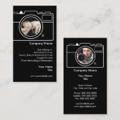 Fotografie-Visitenkarte - Schwarzes u. Weiß Visitenkarte (Vorne/Hinten)
