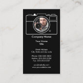 Fotografie-Visitenkarte - Schwarzes u. Weiß Visitenkarte (Rückseite)