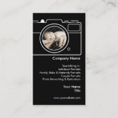 Fotografie-Visitenkarte - Schwarzes u. Weiß Visitenkarte (Vorderseite)
