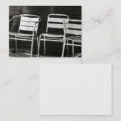 Fotografie-Visitenkarte-Stühle Visitenkarte (Vorne/Hinten)
