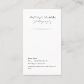 Fotografie Visitenkarte | Vertikale Fotokarten (Rückseite)