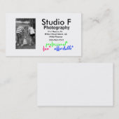 Fotografie-Visitenkarte Visitenkarte (Vorne/Hinten)