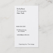 Fotografie-Visitenkarte Visitenkarte (Rückseite)