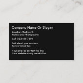 Fotografie Visitenkarten Visitenkarte (Rückseite)