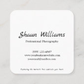 Fotografie von Holzdesignkamera Quadratische Visitenkarte (Rückseite)