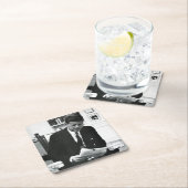 Fotografie von John F. Kennedy 2 Rechteckiger Pappuntersetzer (Vor Ort)