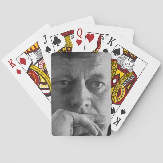 Fotografie von John F. Kennedy Spielkarten (Rückseite)