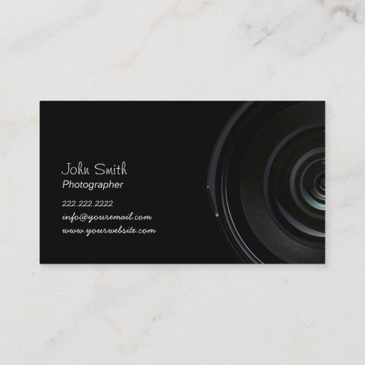 Fotografie von Kameras über das Meer Visitenkarte (Rückseite)