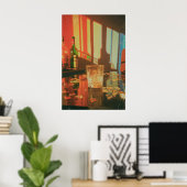 Fotografie von launischem zerbrochenem Glas mit fa Poster (Heimbüro)