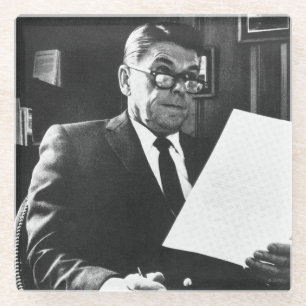 Fotografie von Ronald Reagan Glasuntersetzer