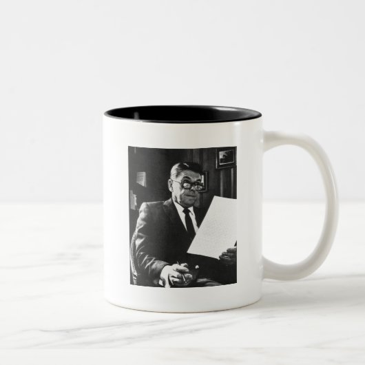 Fotografie von Ronald Reagan Zweifarbige Tasse (Rechts)