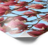 Fotografie von rosa Blüten mit Vogelnest (Ecke)