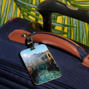 Fotografie von Venedig-Kanälen und Gondeln, italie Gepäckanhänger