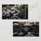 Fotografie WASSERFALL-STEINE + Ihre Ideen Visitenkarte (Vorne/Hinten)