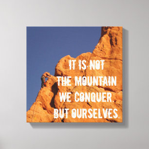 Fotografie zum Einklettern von Inspirationen Leinwanddruck