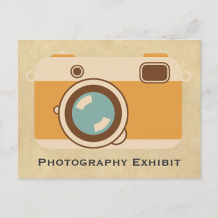"Fotografieausstellung" Ankündigung einer Vintage- Postkarte