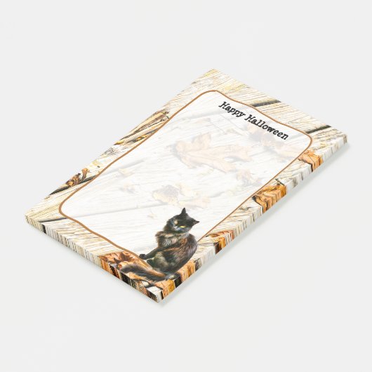 Fotografien von Halloween-Katzen Post-it Klebezettel (angewinkelt)