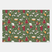 Fotografien von Weihnachten - Tiere, Holly, Karier Geschenkpapier Set (Vorderseite)