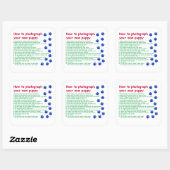 Fotografieren eines neuen Welpen Quadratischer Aufkleber (Blatt)