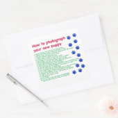 Fotografieren eines neuen Welpen Quadratischer Aufkleber (Umschlag)