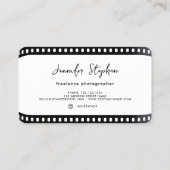 Fotografieren Roll Black White Foto QR Code Visitenkarte (Rückseite)