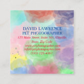 Fotografin für Haustiere - Geschäftskarte für Haus Quadratische Visitenkarte (Rückseite)