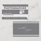 Fotografin grau, weiß, auffallend visitenkarte (Vorne/Hinten)