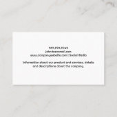 Fotografin-Holdingkamera Visitenkarte (Rückseite)