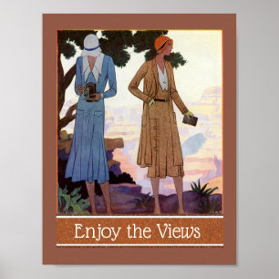 Fotografin im Flapper-Stil, Genieße die Aussicht Poster