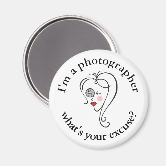 Fotografin Magnet (Vorderseite/Rückseite)