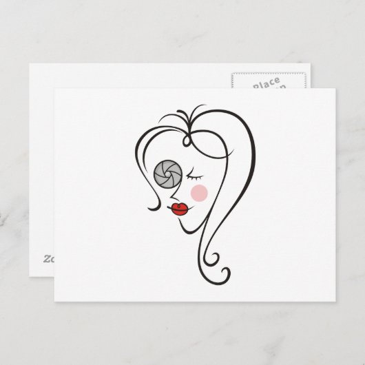 Fotografin Postkarte (Vorne/Hinten)