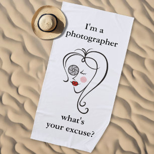 Fotografin Strandtuch