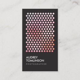 FOTOGRAFISCHE KREISEPATTER IN SCHWARZ (Vertikal) Visitenkarte