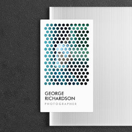 FOTOGRAFISCHE KREISEPATTER IN WEISS (Vertikal) Visitenkarte