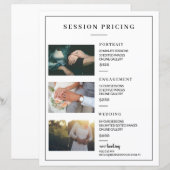 FOTOGRAFISCHE SITZUNGSPREISLISTE (Vorne/Hinten)