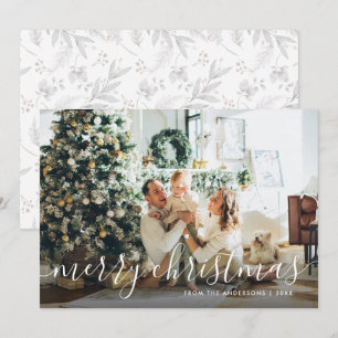 Fotografische Weihnachtsgrüße mit botanischer Kall Feiertagskarte