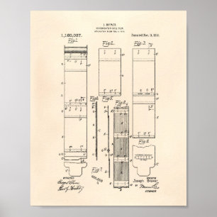 Fotografischer Film 1915 Patent Art Old Peper Poster