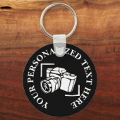 Fotografischer Schlüsselanhänger mit Logo für Foto (Vorderseite)