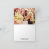 Fotografisches Dankeschön für Hochzeitsnotizen Mod Dankeskarte (Innenseite)