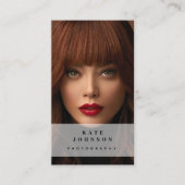 Fotografisches Foto Moderne Social Media QR-Code Visitenkarte (Vorderseite)