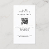 Fotografisches Foto Moderne Social Media QR-Code Visitenkarte (Rückseite)