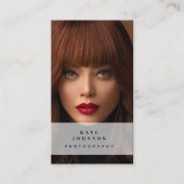 Fotografisches Foto Moderne Social Media QR-Code Visitenkarte (Vorderseite)