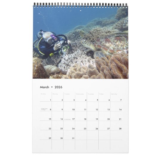 Fotografisches Taucherlebnis 2025 Kalender (Mär 2026)