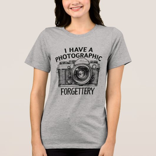 Fotografisches Vergessen Tri-Blend Shirt (Vorderseite)