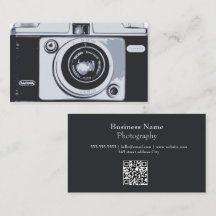 Fotografy Black qr Code Vintag Hipster Camera