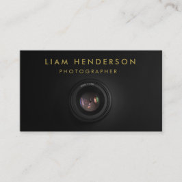 Fotografy Business Cards Black Gold Fotograf Visitenkarte