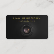 Fotografy Business Cards Black Gold Fotograf