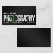 Fotografy Cutout - Schwarz Visitenkarte (Vorne/Hinten)