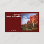 Fotografy Desert Mountain Sunset Business Card Visitenkarte (Vorderseite)